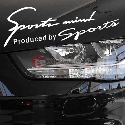 Tem Sport Mind dán lắp capo ô tô