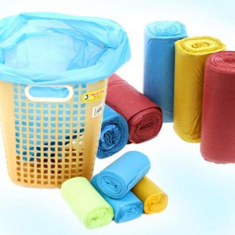 1 KG (3 CUỘN) TÚI ĐỰNG RÁC MÀU SIZE TRUNG 55X65CM