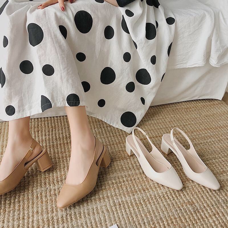 Giầy cao gót mũi nhọn 5p Quai Chun mã LTC8