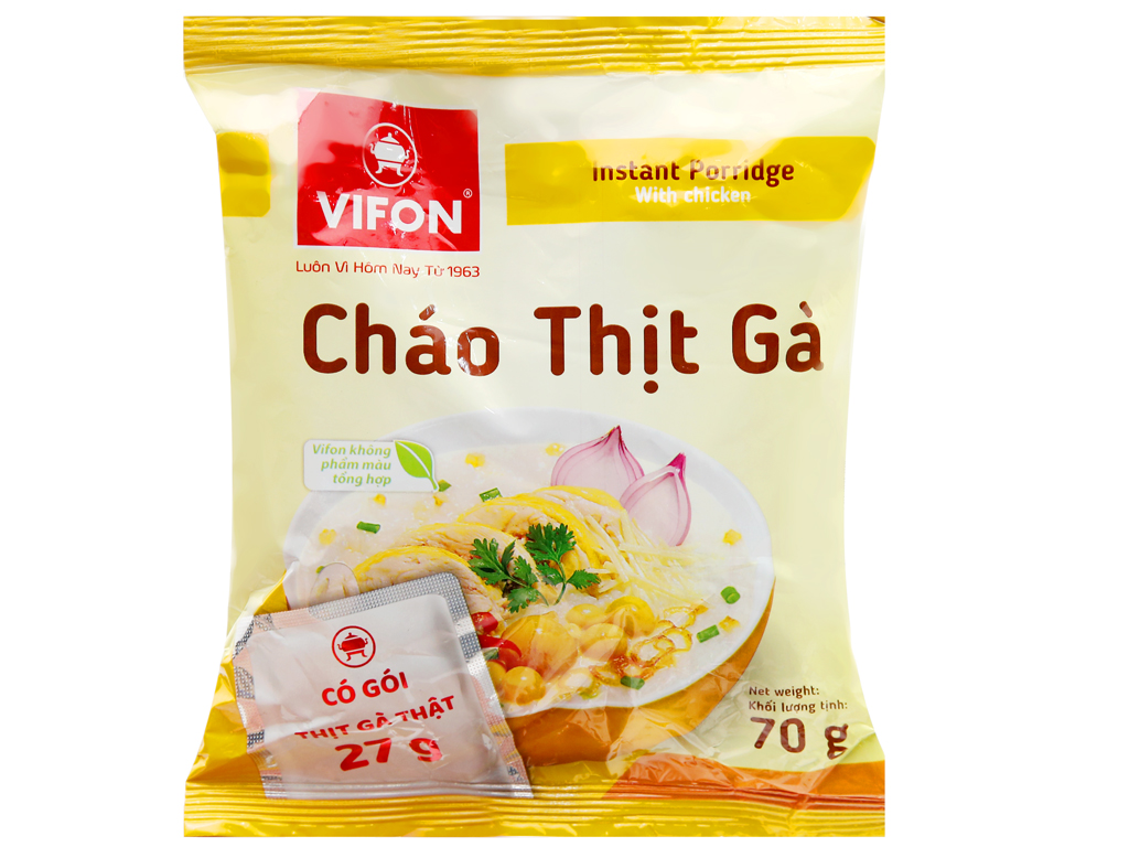 Cháo thịt gà Vifon gói 70g (có gói thịt gà thật)