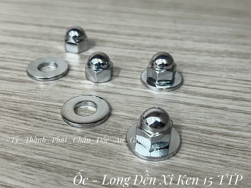 Ốc Bầu phuộc 10 ly Xi Ken + long đền ( 2 ốc 2 long đền ) ( 1 bộ )