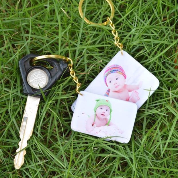 Móc khoá mica in hình 2 mặt