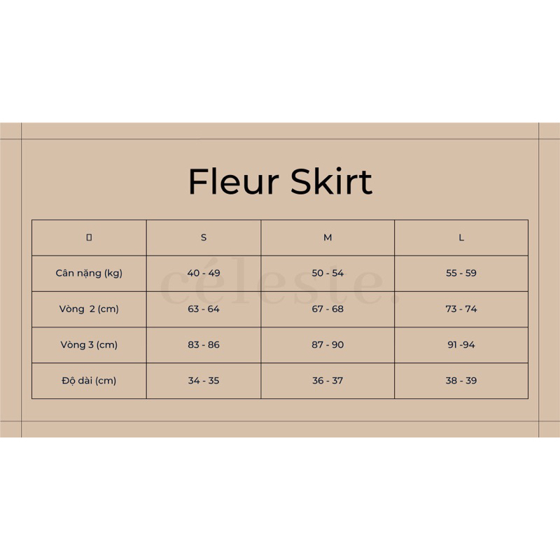CÉLESTE - Chân Váy Hoa Fleur Skirt
