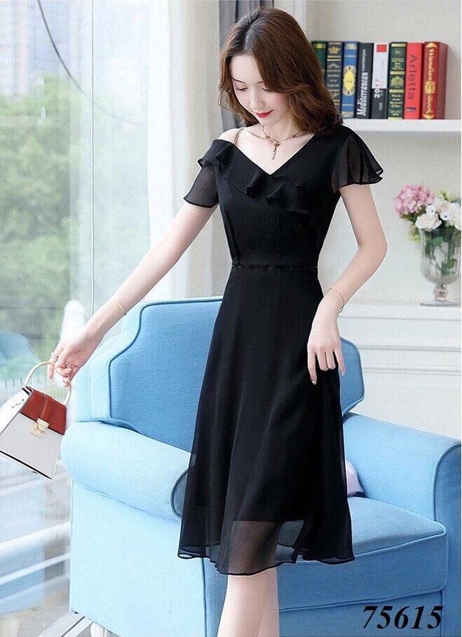 ĐẦM VOAN RỚT VAI SIÊU XINH CHO CÁC NÀNG