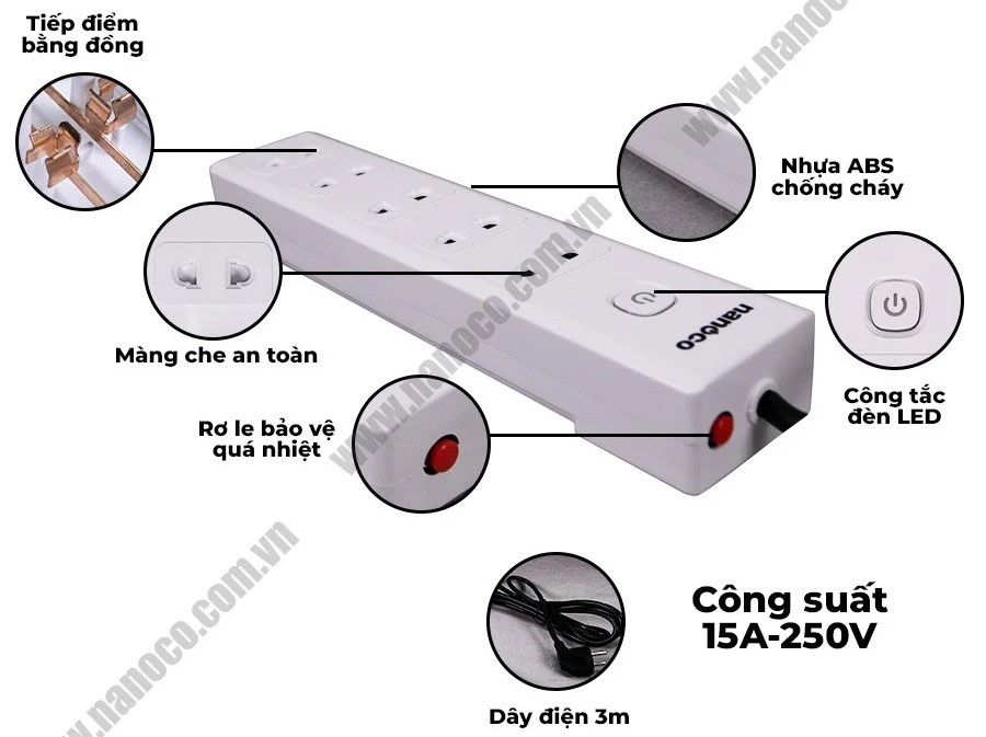Ổ cắm điện Nanoco