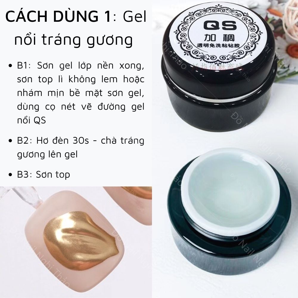 Gel QS vẽ nổi trang trí móng