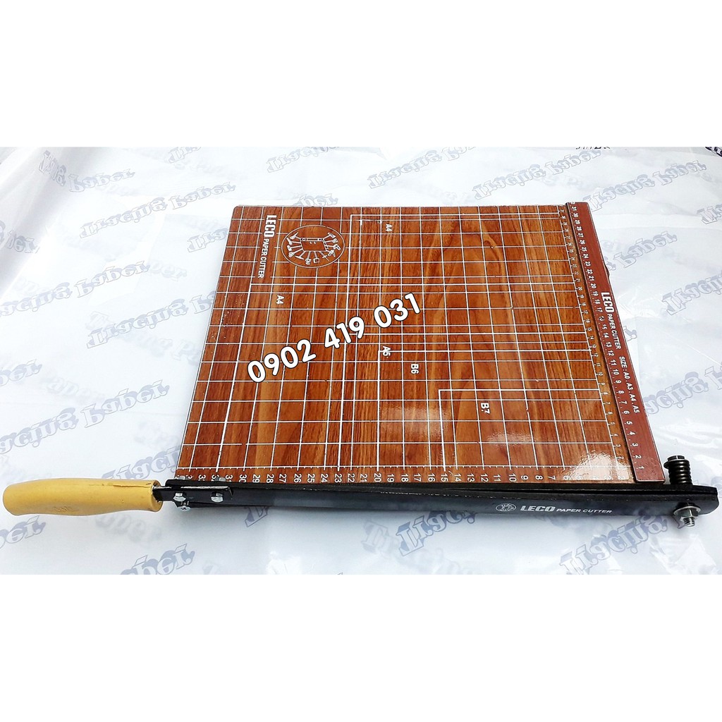 Bàn Cắt Giấy Paper Cutter Gỗ [  Cắt được khổ A4, B5, A5, B6, B7 ]