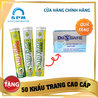 Combo TĂNG ĐỀ KHÁNG 3 tuýp viên sủi Vitamin MyVita Power (Hương Cam) & MyVita Strong Strong C (Sả - Gừng - Chanh tươi) thumbnail