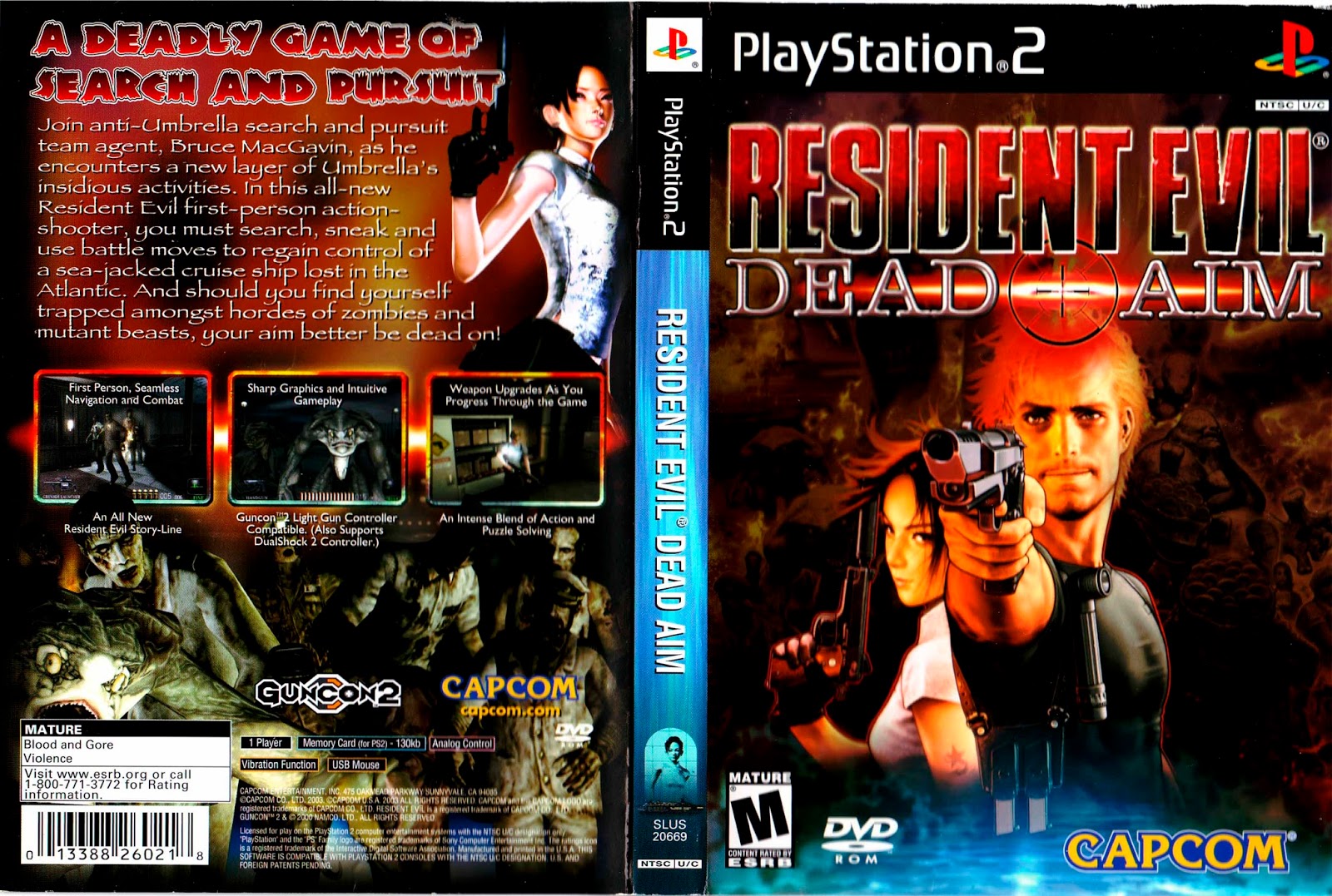 Đĩa game PS2, Resident Evil: Dead Aim. cho PS2