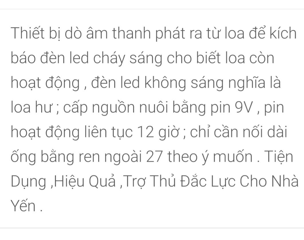 THIẾT BỊ KIỂM TRA LOA NHÀ YẾN