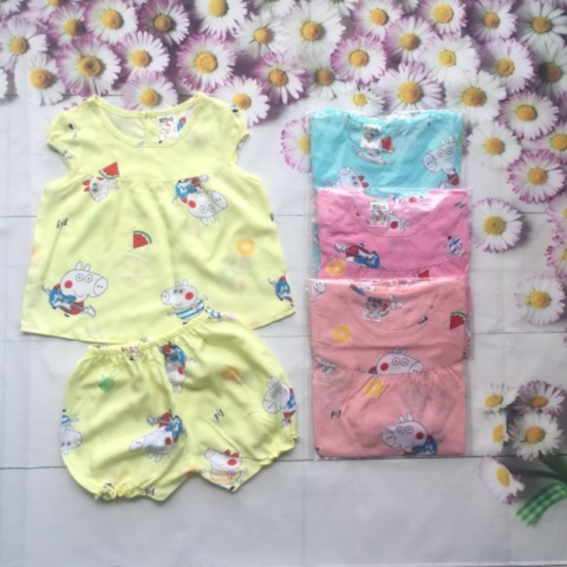 Combo 4 bộ đồ tôn (tole - lanh) cho bé gái cực xinh (4-9kg) (Giao mẫu ngẫu nhiên)