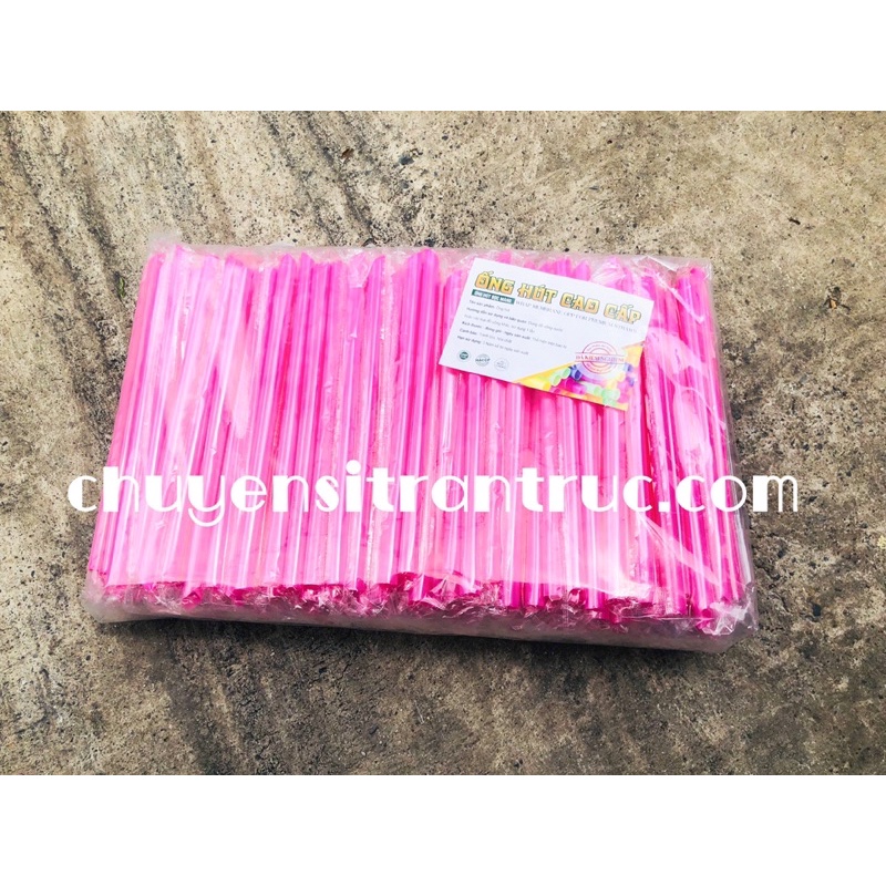 [5 MÀU - HÀNG SẴN] 500gram Ống Hút trân châu phi 12 có màng bọc (200 cái)