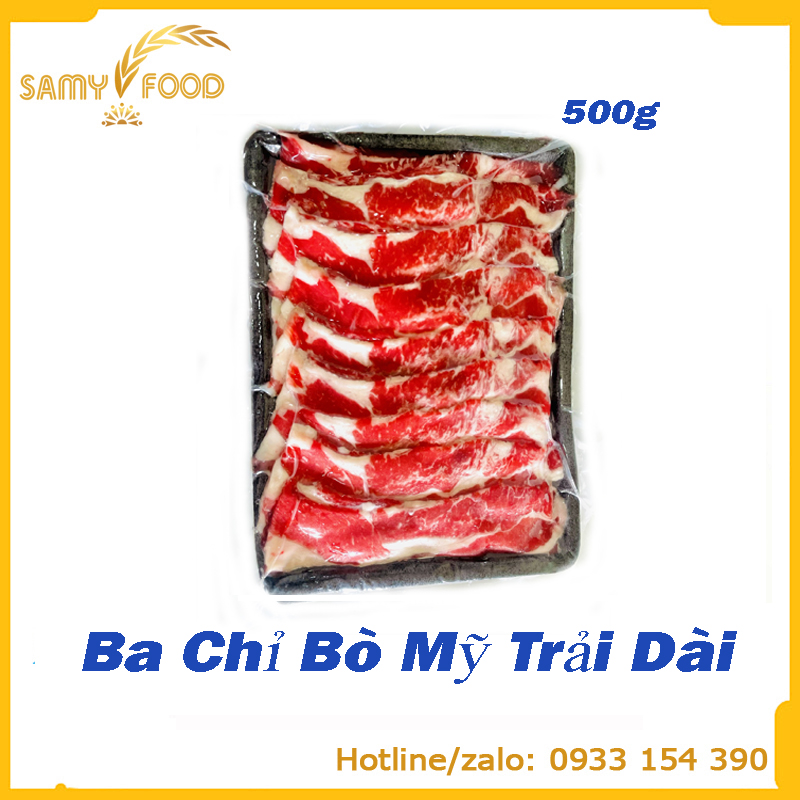 [Tokbokki Store] [HCM SHIP 2H] Ba Chỉ Bò Mỹ 500g