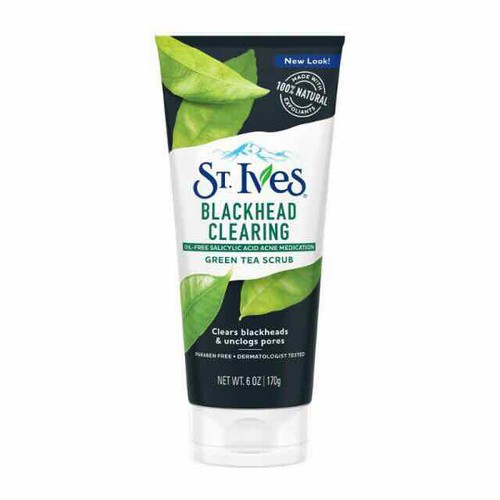 Sữa Rửa Mặt Trà Xanh St-Ives Blackhead Clearing Green Tea Scrub 170g