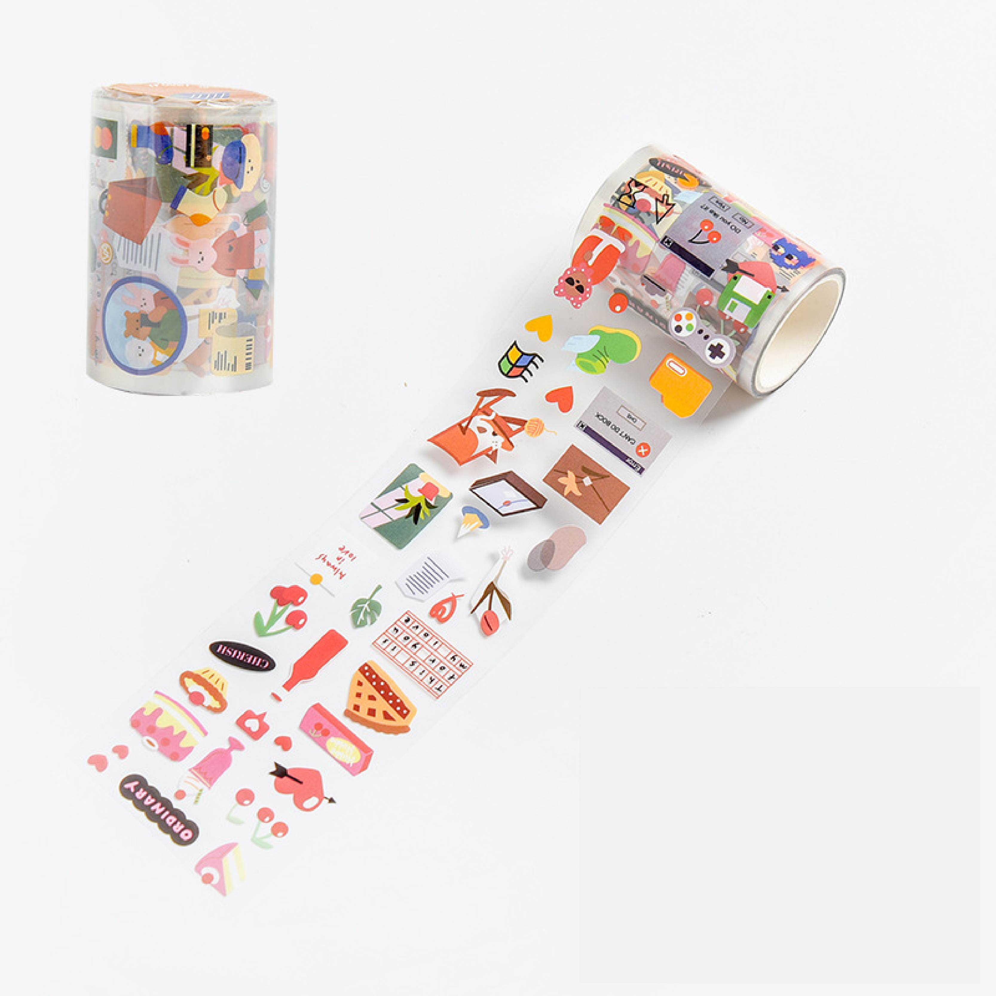 Cuộn tem sticker dài 3m nhiều chủ đề độc đáo