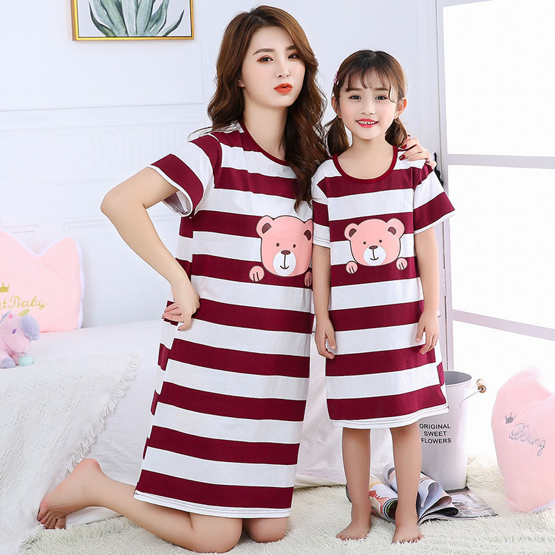 Nơi bán Nguyên Chất Bé Gái Cotton Váy Ngủ Trẻ Em Bộ Đồ Ngủ Vải Mỏng Nữ Tay Ngắn Bé Gái Công Chúa Trung