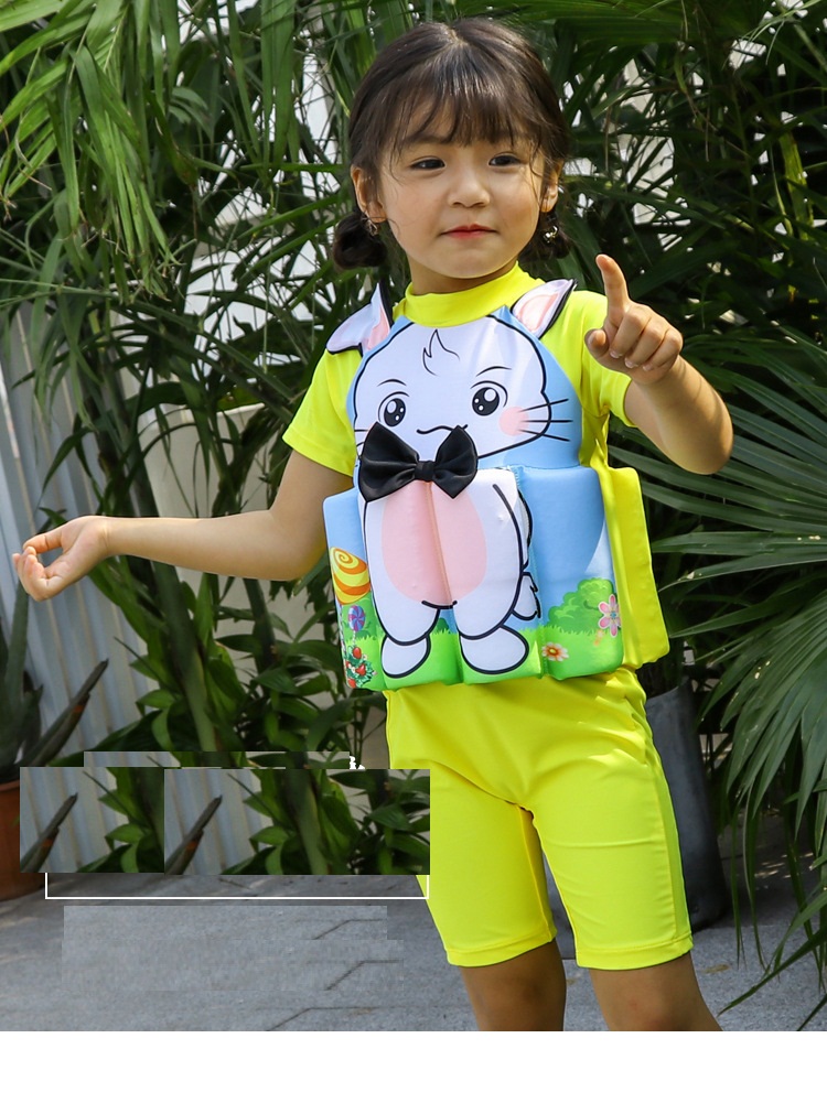 Đồ bơi bé gái có kèm phao hình mèo dang liền thân cho trẻ em_BG17