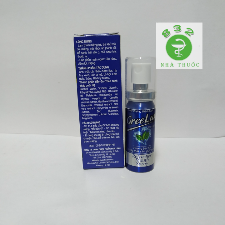 Xịt thơm miệng thảo dược Greelux