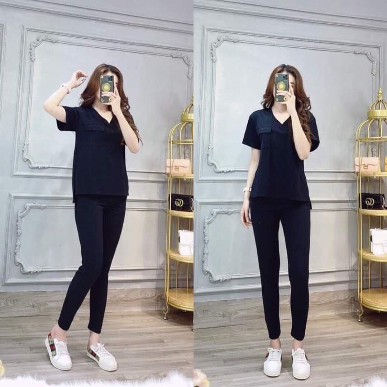 [HCM]SET BỘ THỜI TRANG DÀI XẺ TÀ PHỐI TÚI SIÊU DỄ THƯƠNG