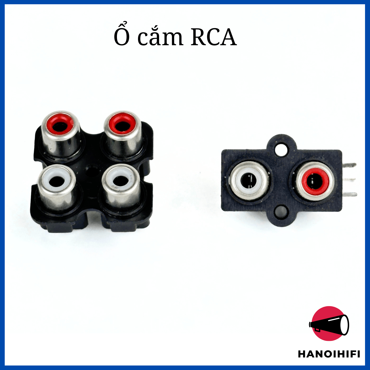Jack AV Âm Thanh Audio 2 Lỗ 1 Trắng 1 Đỏ AV2, jack RCA