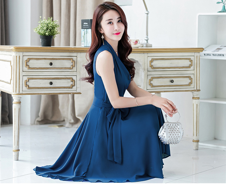Đầm xòe dự tiếc thắt nơ eo NGỌCTRÂNSHOP - NT6105