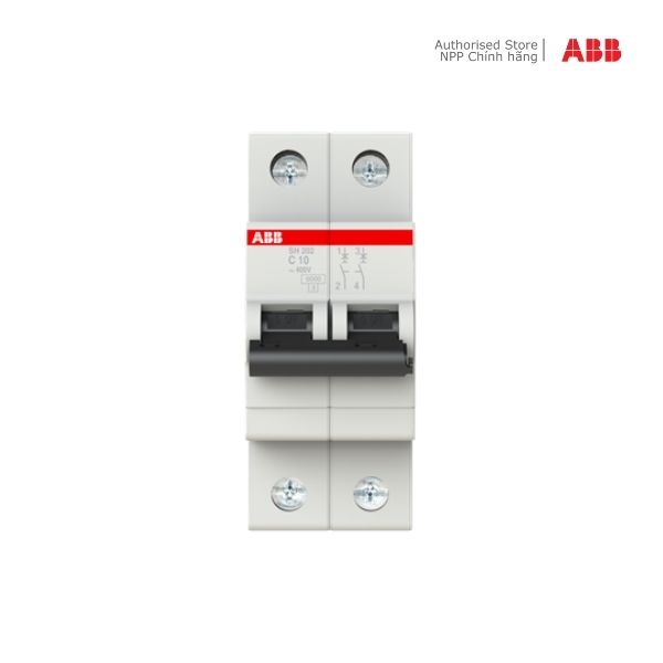 Cầu dao tự động ABB MCB 2P 10A 6kA (SH202-C10)