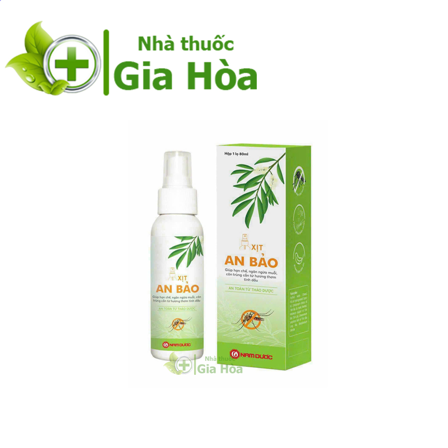 Xịt tinh dầu thảo dược An Bảo giảm muỗi đốt, côn trùng cắn, xua đuổi, chống muỗi, an toàn từ thiên nhiên