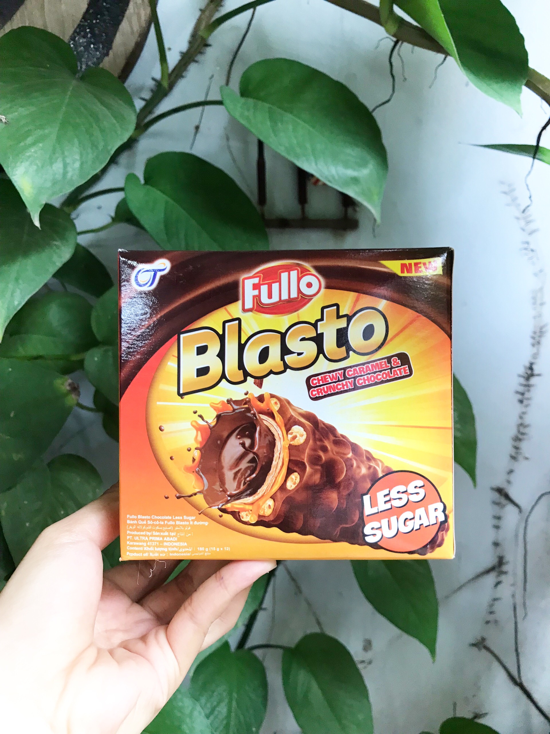 [ÍT ĐƯỜNG] Bánh Xốp Sôcôla Fullo Blasto Less Sugar (Hộp 12 cái)