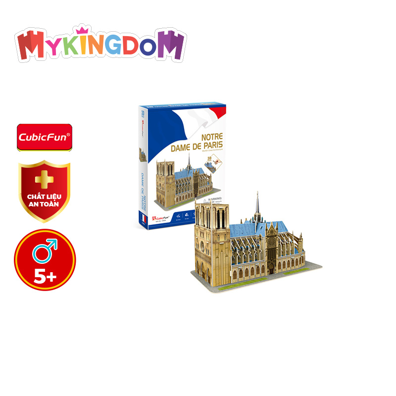 MYKINGDOM - Đồ Chơi CUBIC FUN Trẻ Em Xếp Hình 3D Nhà Thờ Đức Bà Paris C242H