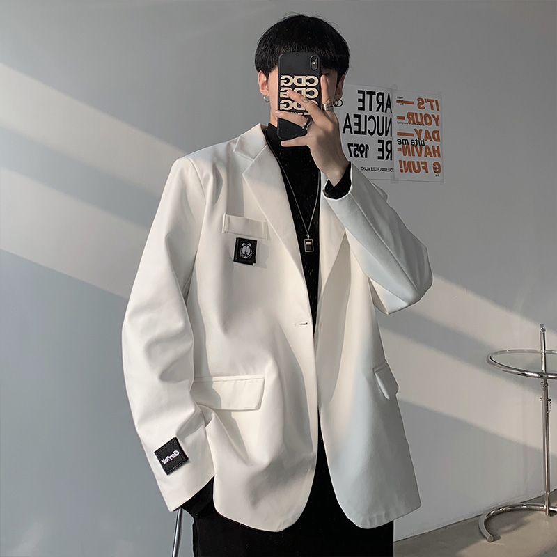 ❐◈✤  Áo Blazer Nam form rộng phong cách Hàn Quốc  Dáng Rộng Dài Tay Áo Khoác Nam Thời Trang sành điệu