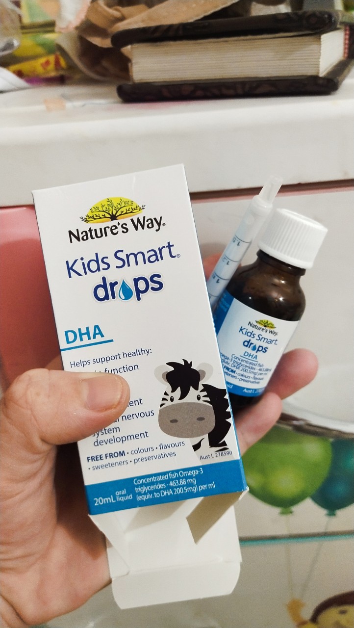 [HCM]Date 2027-DHA dạng giọt Nature’s Way Kid Smart DHA Drops 20ml Úc