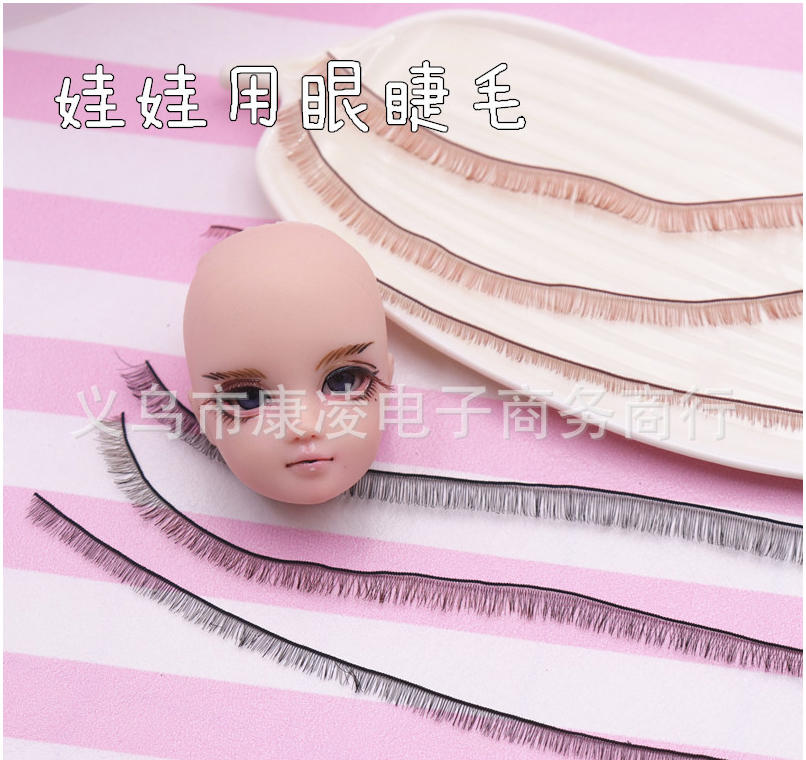 Lông mi mắt búp bê tạo hình búp bê đất sét diy
