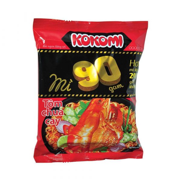 ( thùng 30 gói )Mì Kokomi Đại Tôm Chua Cay 90gr