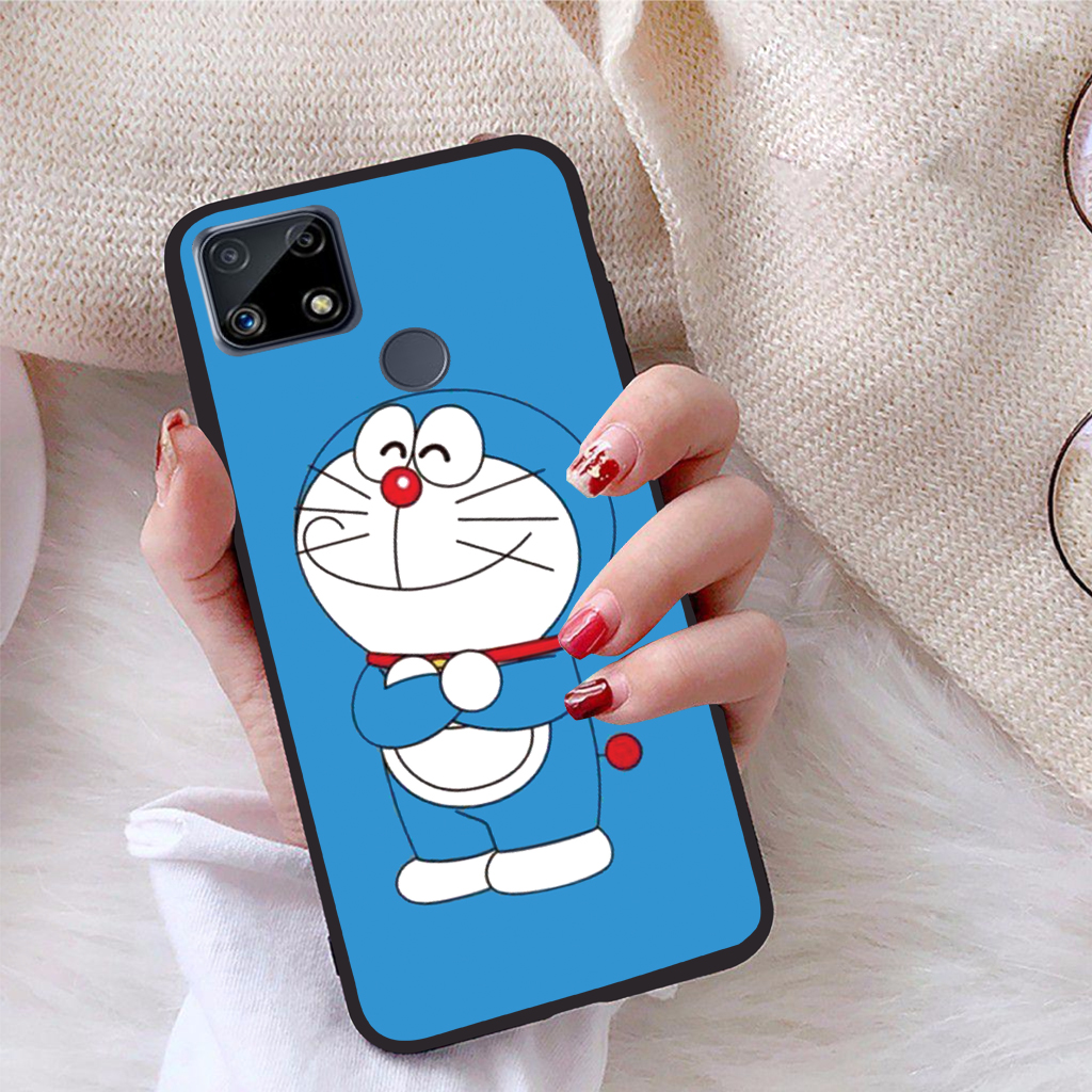 Ốp lưng iCase dành cho Realme C25Y viền dẻo TPU BST Mèo Máy Thông Minh