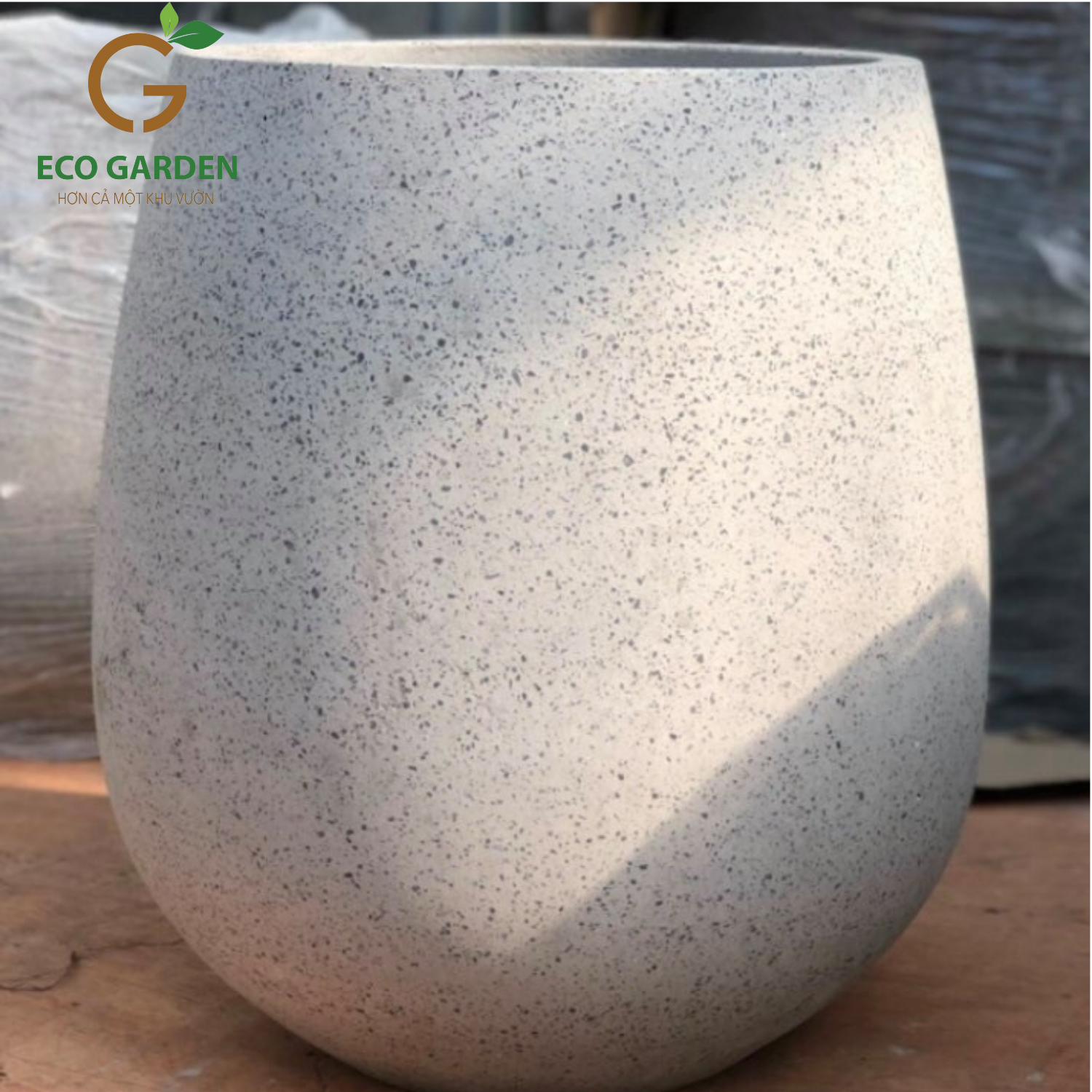 Chậu xi măng đá mài giọt nước to