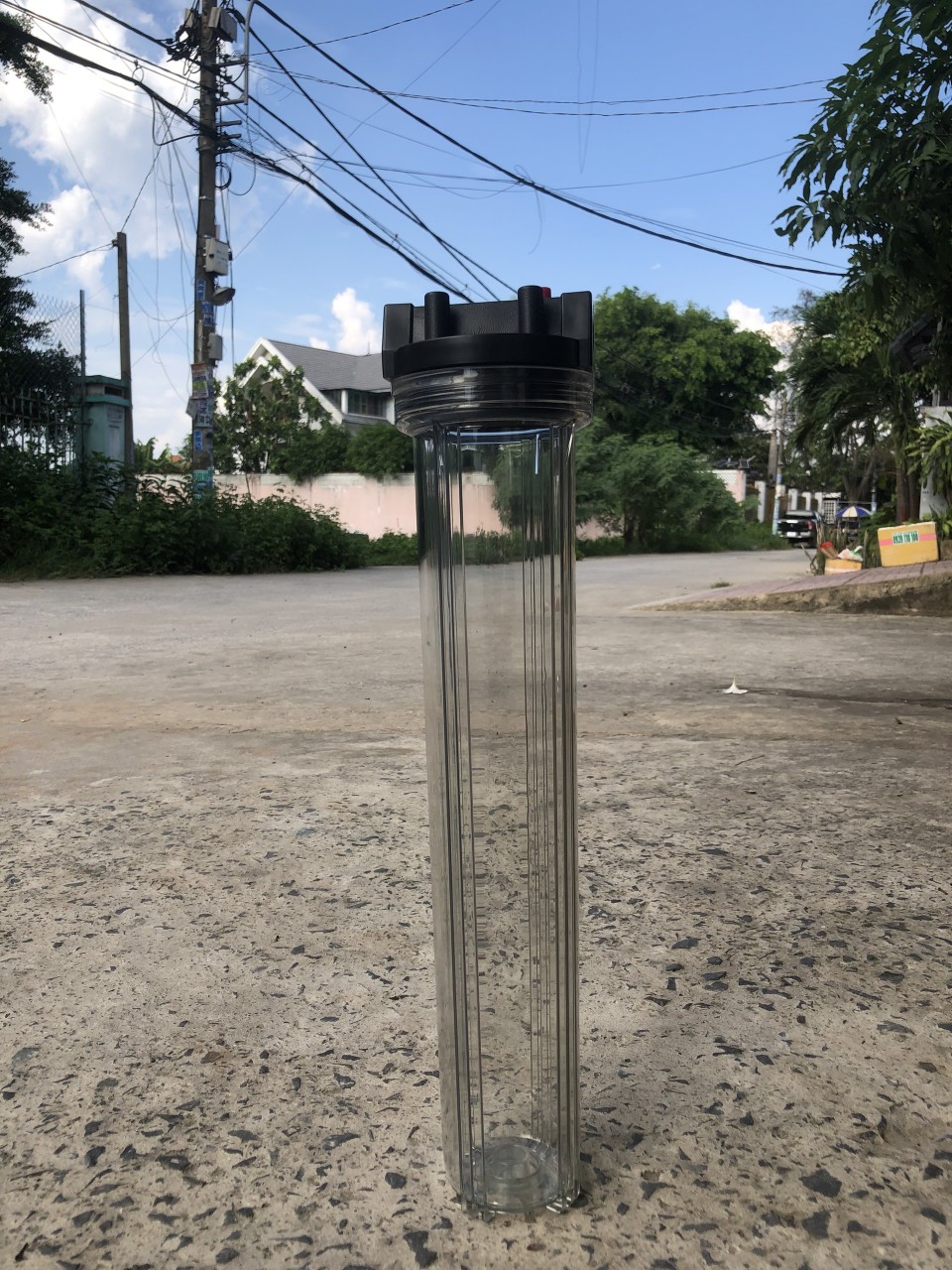 Vỏ - cốc ly lọc 20 inch ren (phi) 17, 21, 27 (trong suốt)