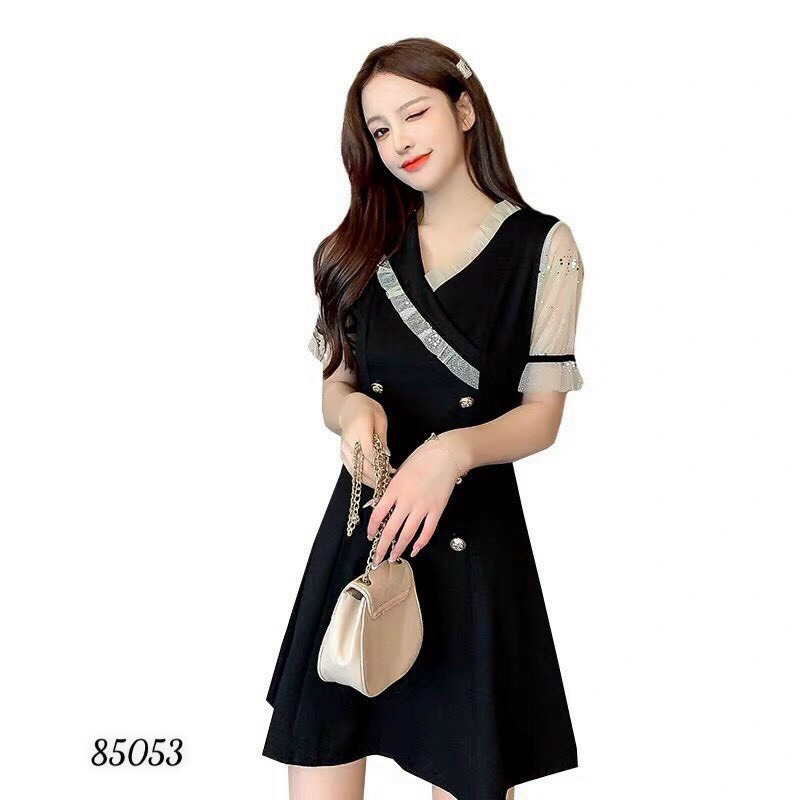 ĐẦM UMI DÁNG XÒE PHỐI VOAN KIM TUYẾN XINH XẮN DỰ TIỆC ,, DẠO PHỐ ..V..V.. ĐỀU ĐẸP ELHK 89