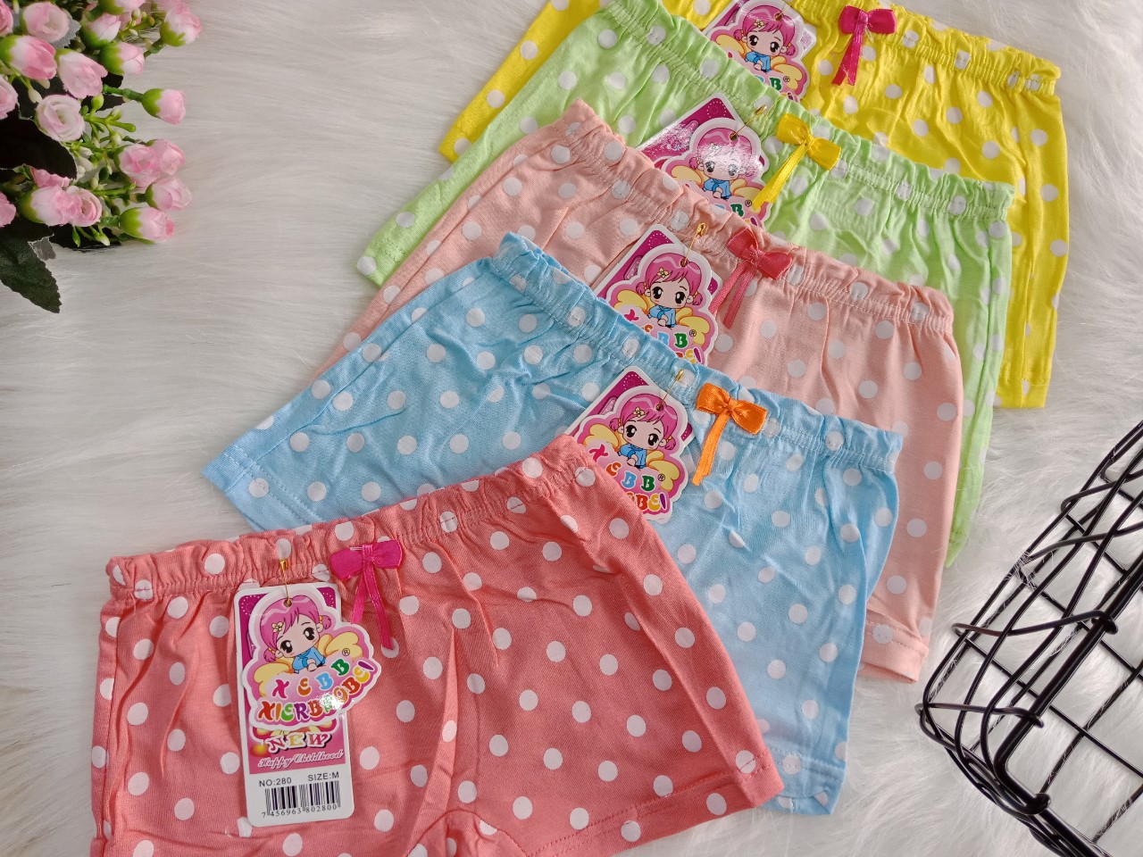 Bán sỉ 10 quần chip chấm bi cho bé từ 7-25kg