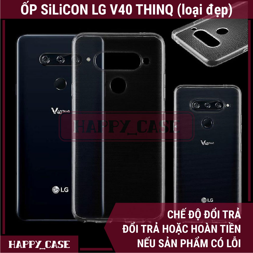 Ốp Lưng Điện Thoại LG V40 ThinQ (Loại Đẹp) Thin Transparent Silicon