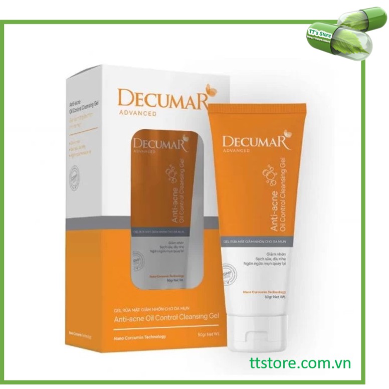 [HCM][New_Decumar Advanced] Gel rửa mặt giảm nhờn ngừa mụn [Sữa rửa mặt decuma clean cleanser]