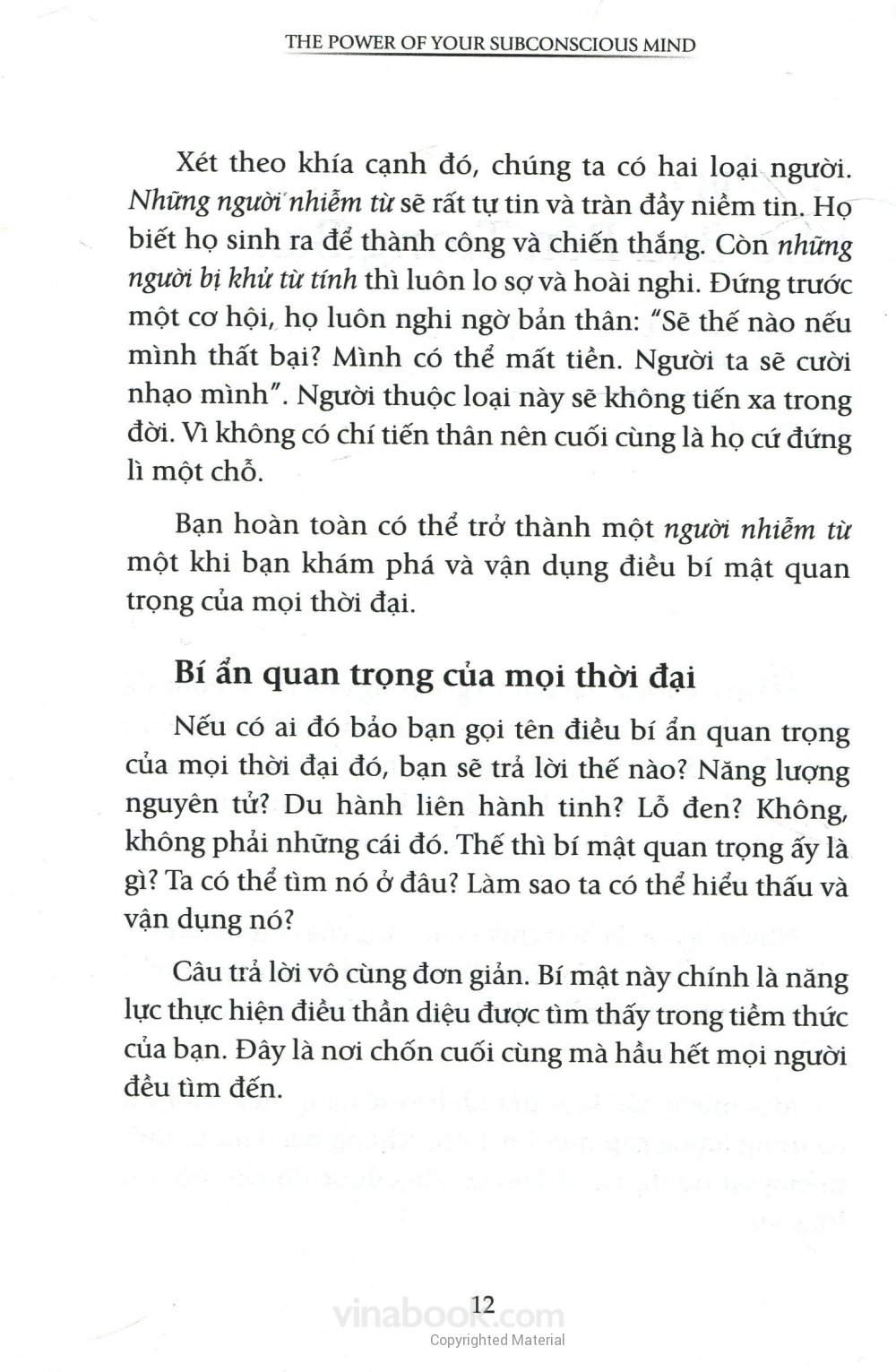 SỨC MẠNH TIỀM THỨC