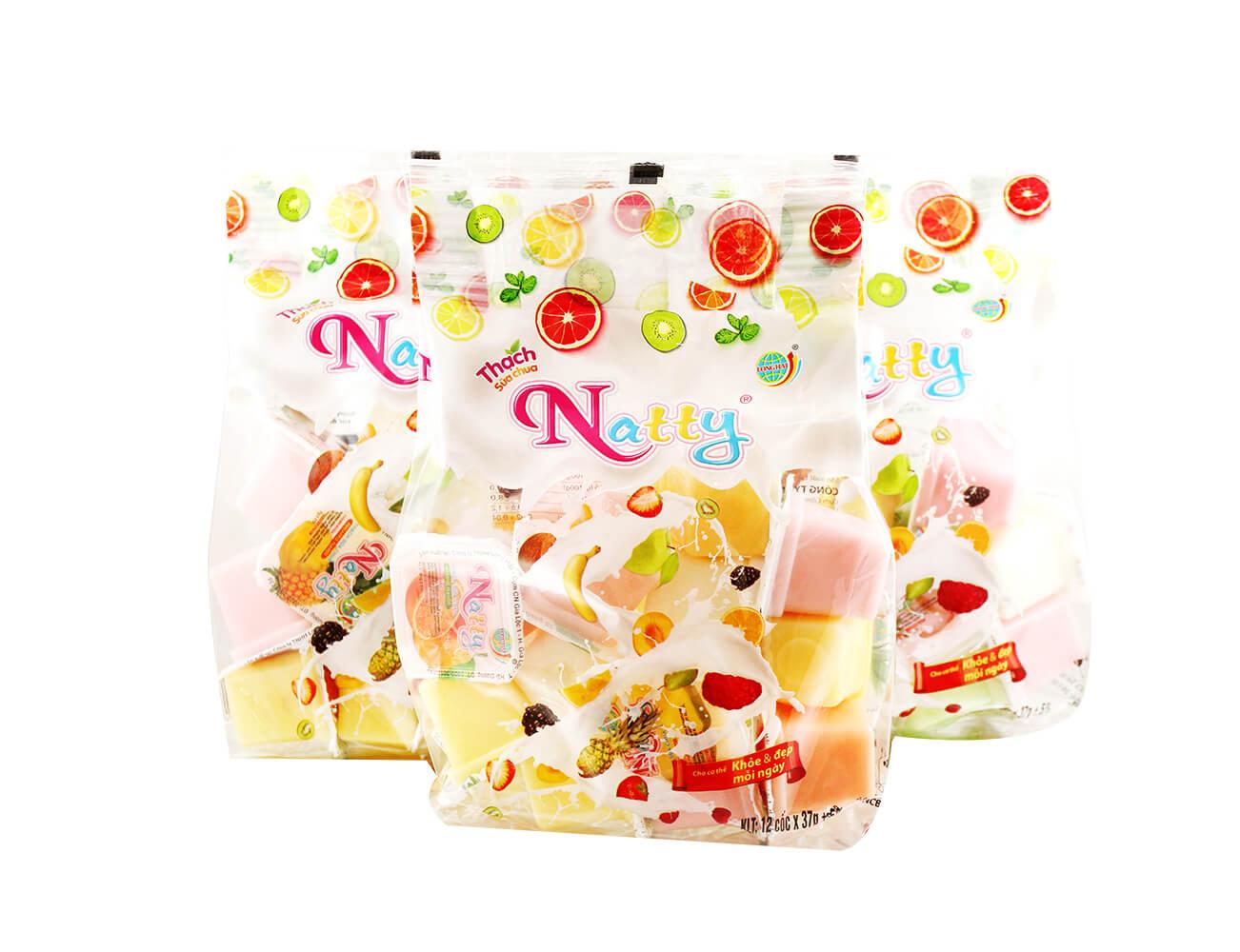 Thạch sữa chua Long Hải natty 432g (12 cốc)