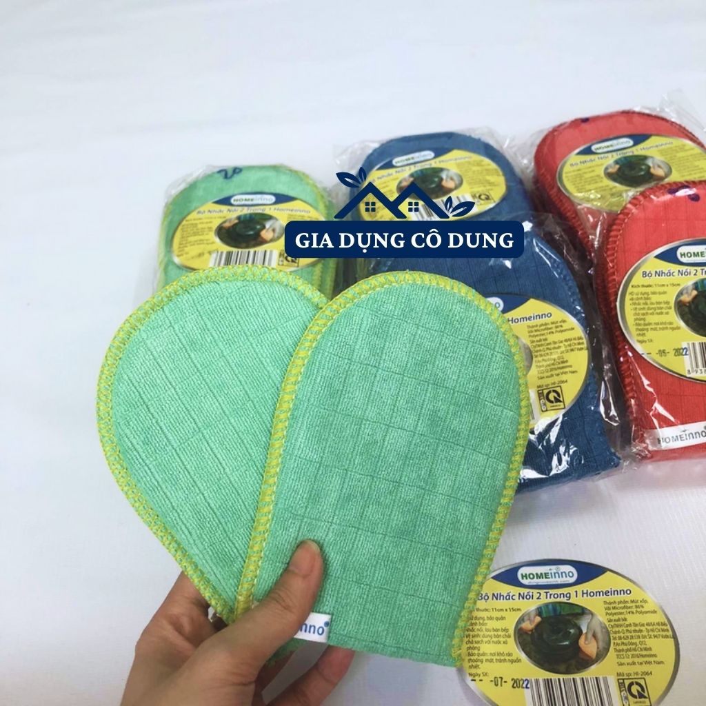 Cặp Nhấc Nồi Vải Microfiber Cao Cấp 2 Trong 1 Homeinno