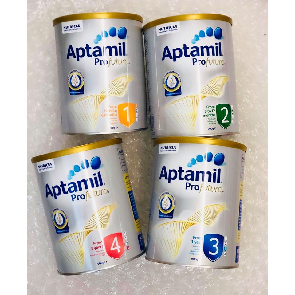 (Mẫu mới) - Sữa Aptamil Profutura Úc số 1-2-3-4 900gram