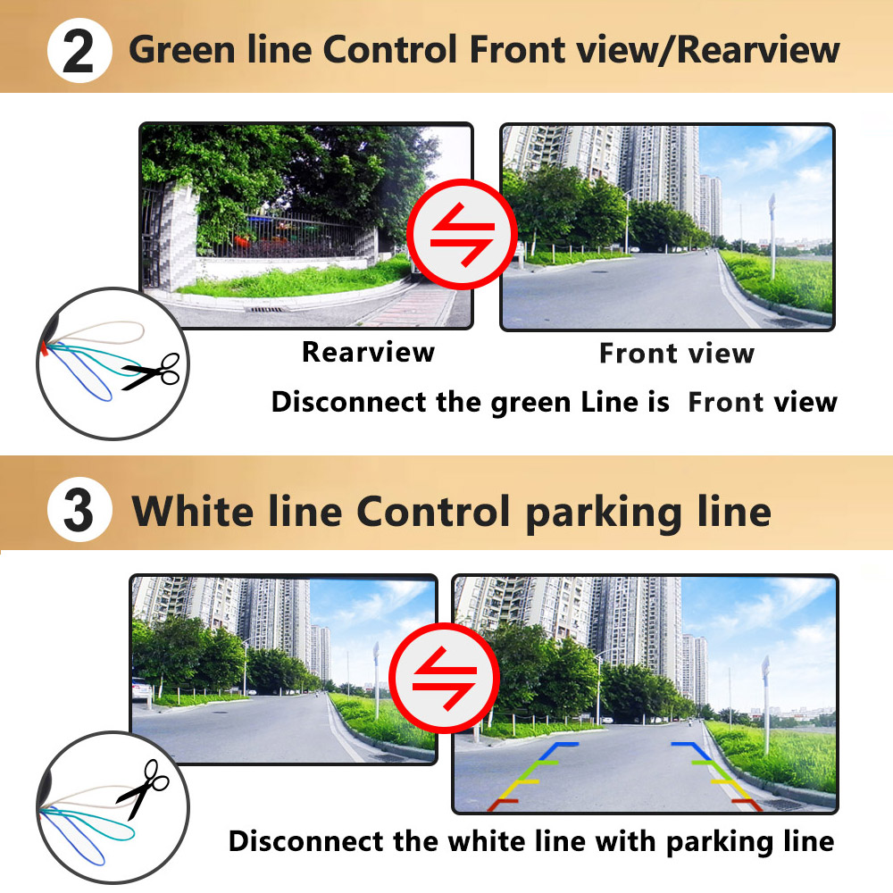 Wide Angle AHD rear view camera rear view camera rear view camera 1080p night vision parking camera