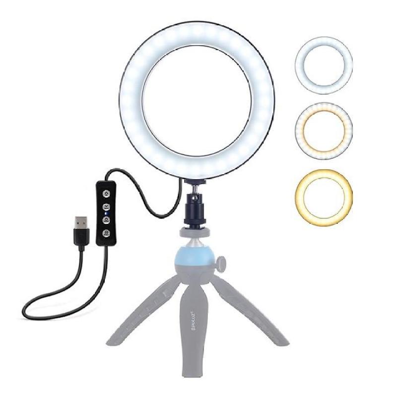 (Tặng chân đèn)Đèn Livestream 16CM đèn nhiều chế độ trợ sáng an toàn tiện dụng thiết kế chắc chắn