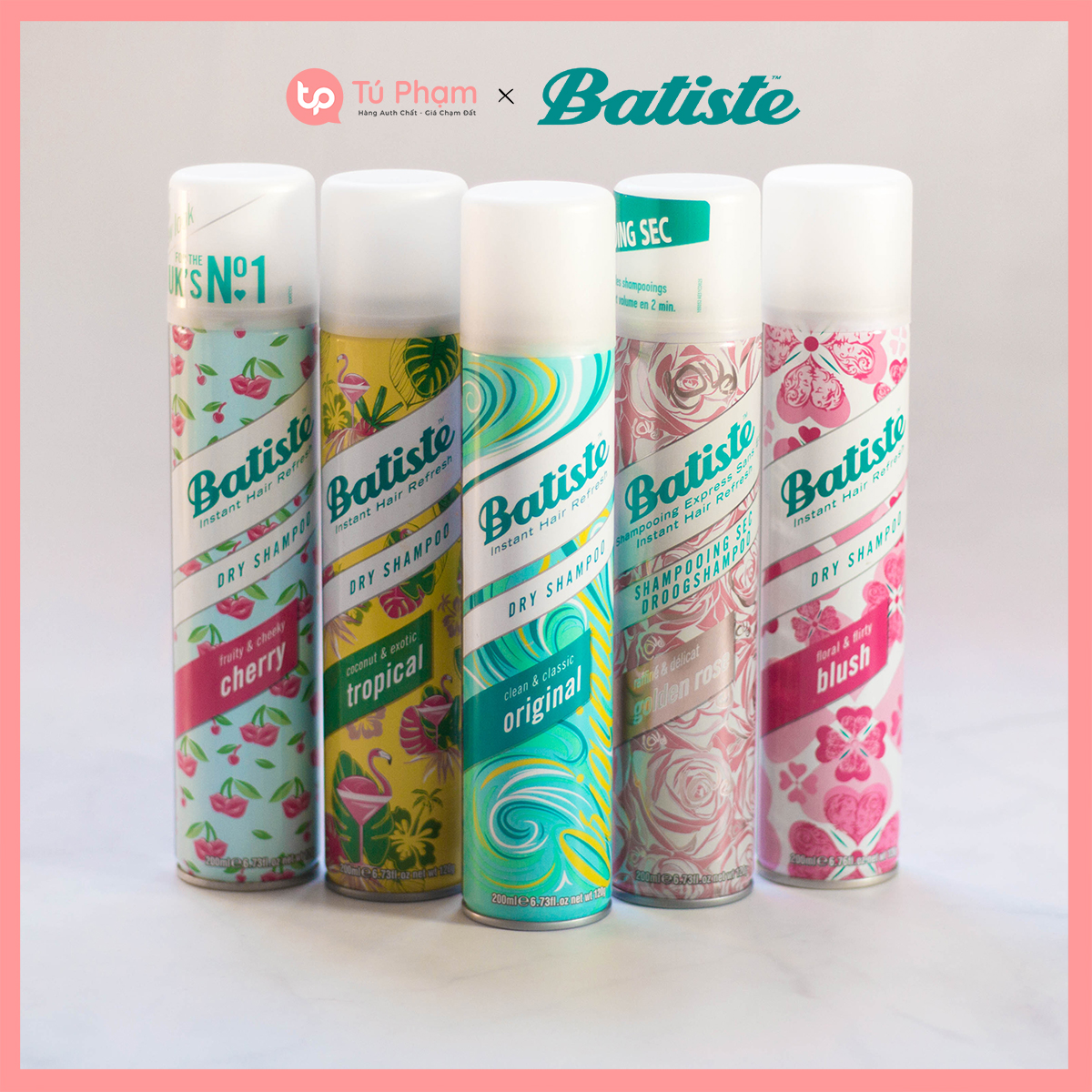 Dầu Gội Khô Batiste Dry Shampoo 200ml