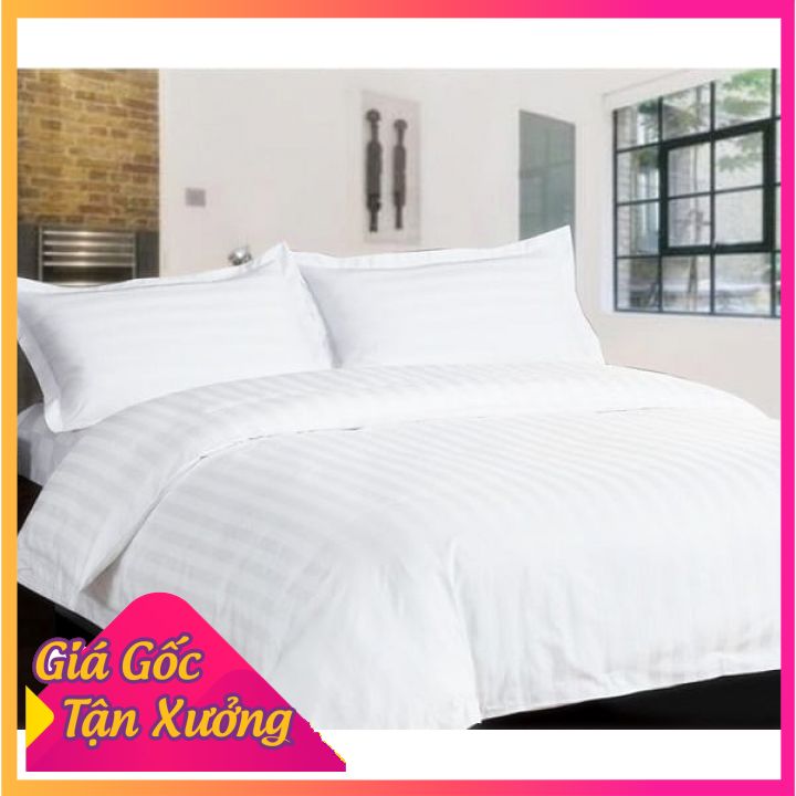 [SALE SẬP SÀN] Vỏ gối trắng sọc T400