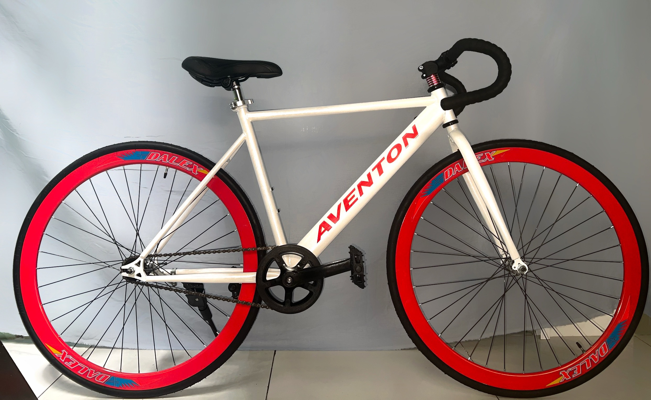 Xe đạp Fixed single - AVENTON - White and Red