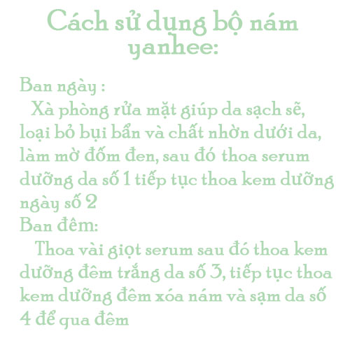 Bộ kem giảm nám yanhee thái lan